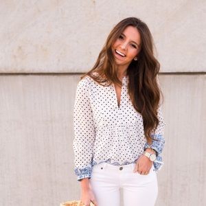 J.Crew Polka Dot Top